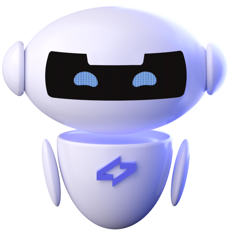Cute robot with SLICENSE Logo on chest